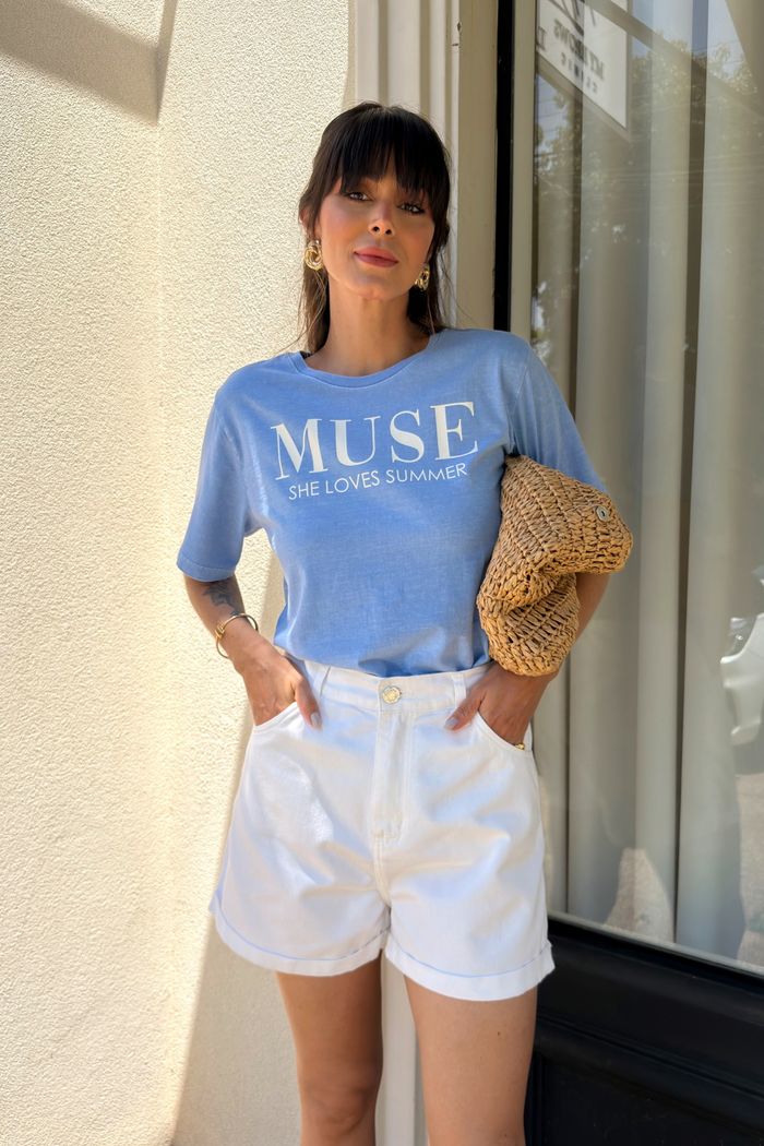 T-SHIRT ESTONADA MUSE AZUL SERENITY