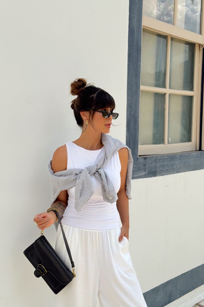 BLUSA DECOTE CANOA GIULIA BRANCA