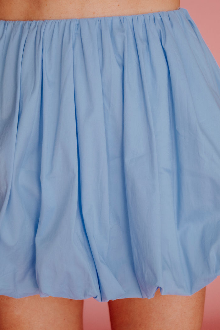 SAIA BALONÊ TRICOLINE BECKY AZUL