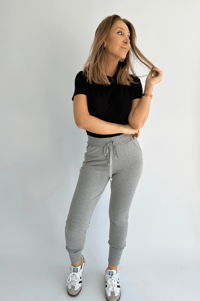 Calça Moletom Feminina Corina - Mescla Medio