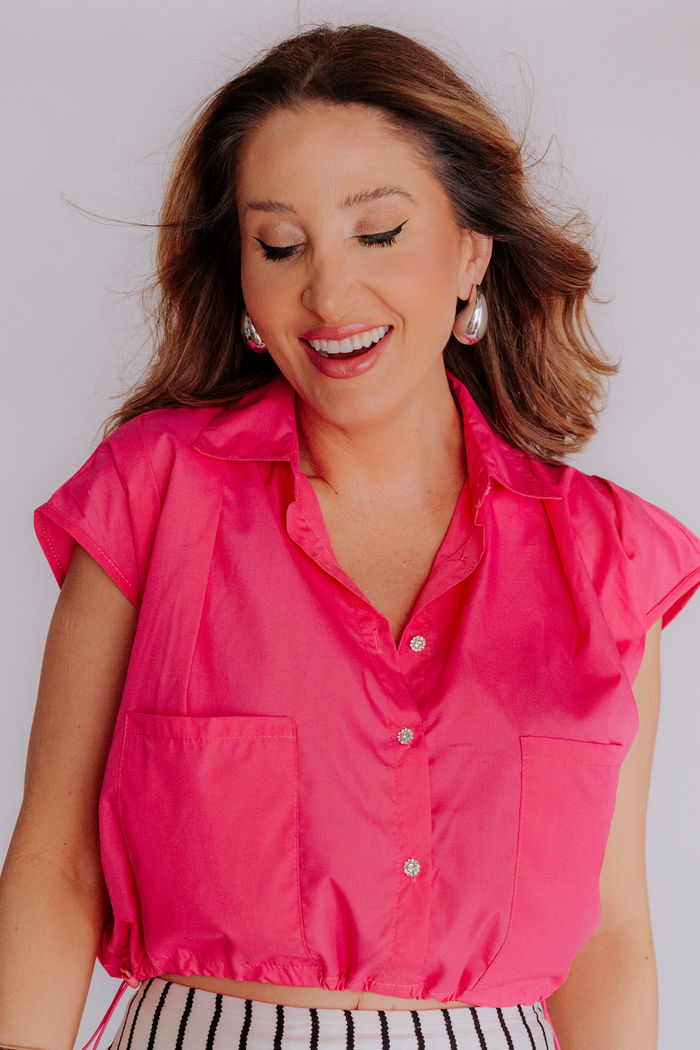 CAMISA CROPPED MARA PINK