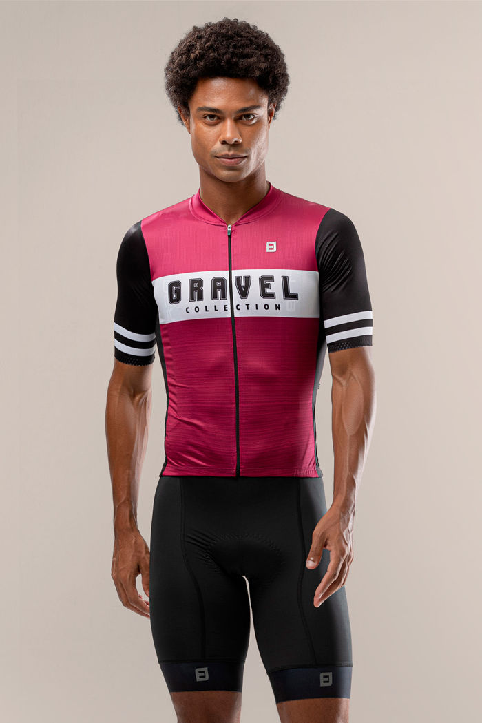 Jersey Masculina Euro Gravel Garnet