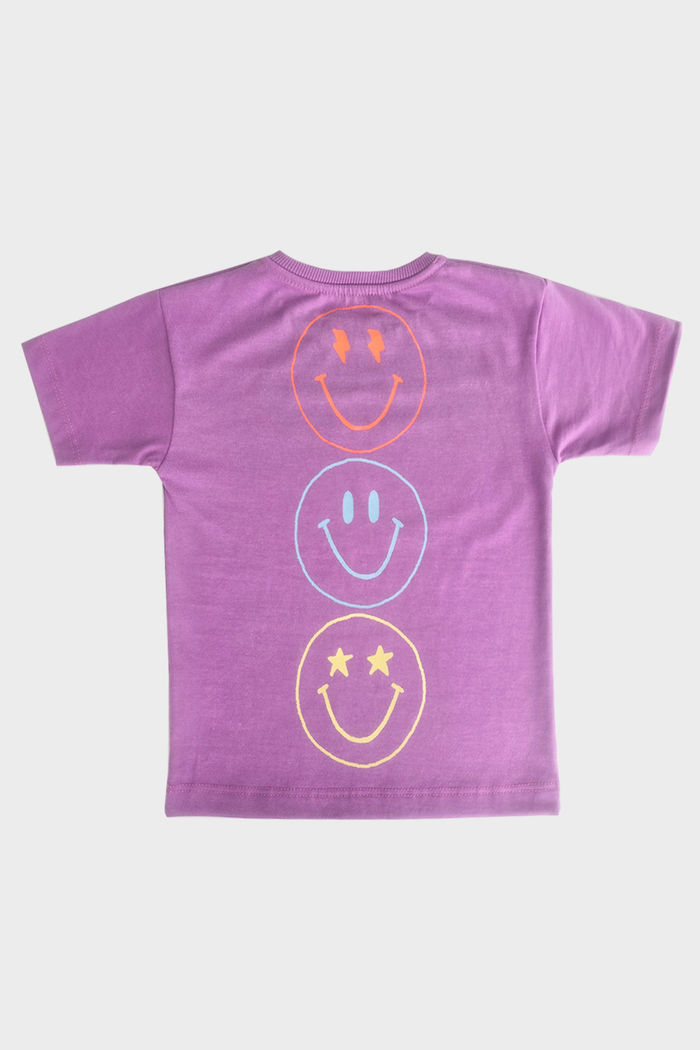 CAMISETA UNISSEX ROXA CARINHAS