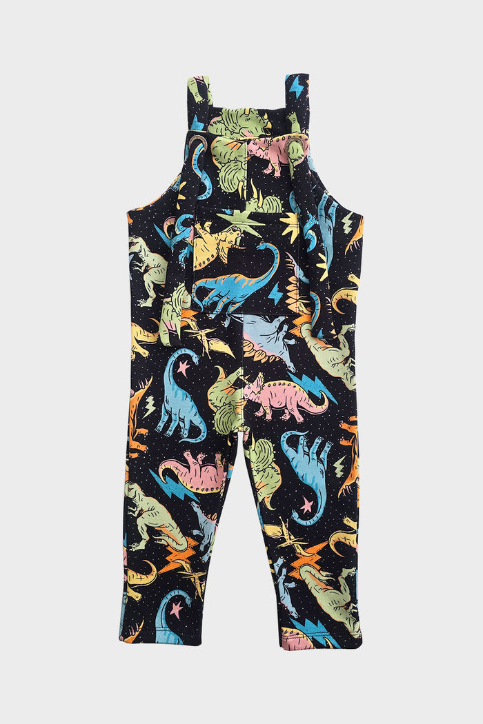 JARDINEIRA UNISSEX LONGA MOLETON DINOS (SEGUNDA QUALIDADE)