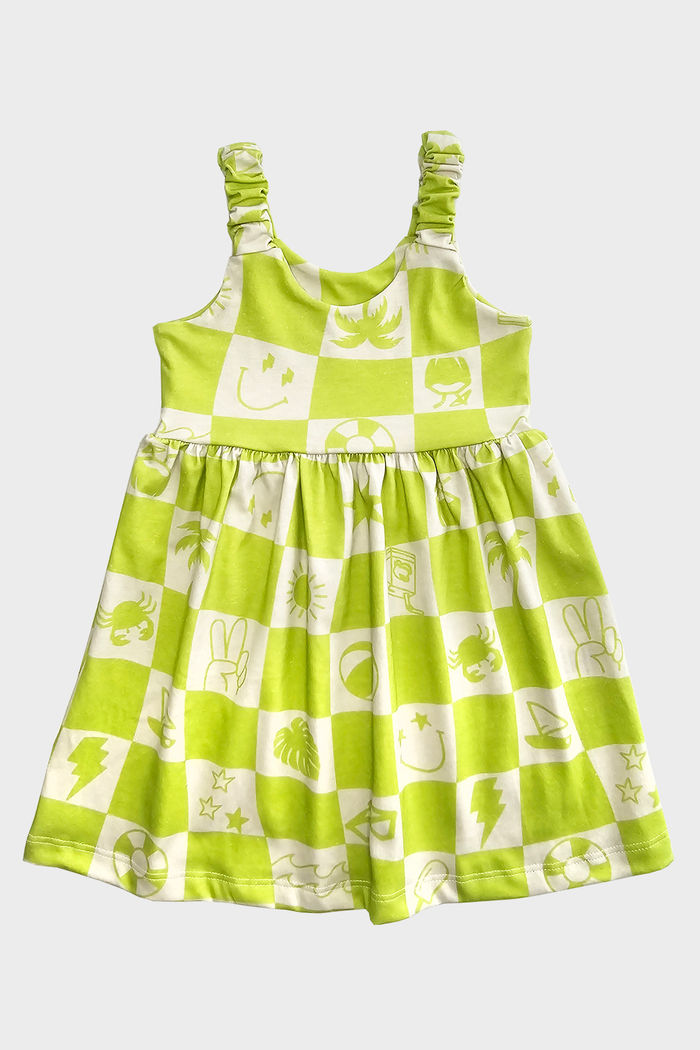 VESTIDO ALCINHA QUADRI VERDINHO (SEGUNDA QUALIDADE)