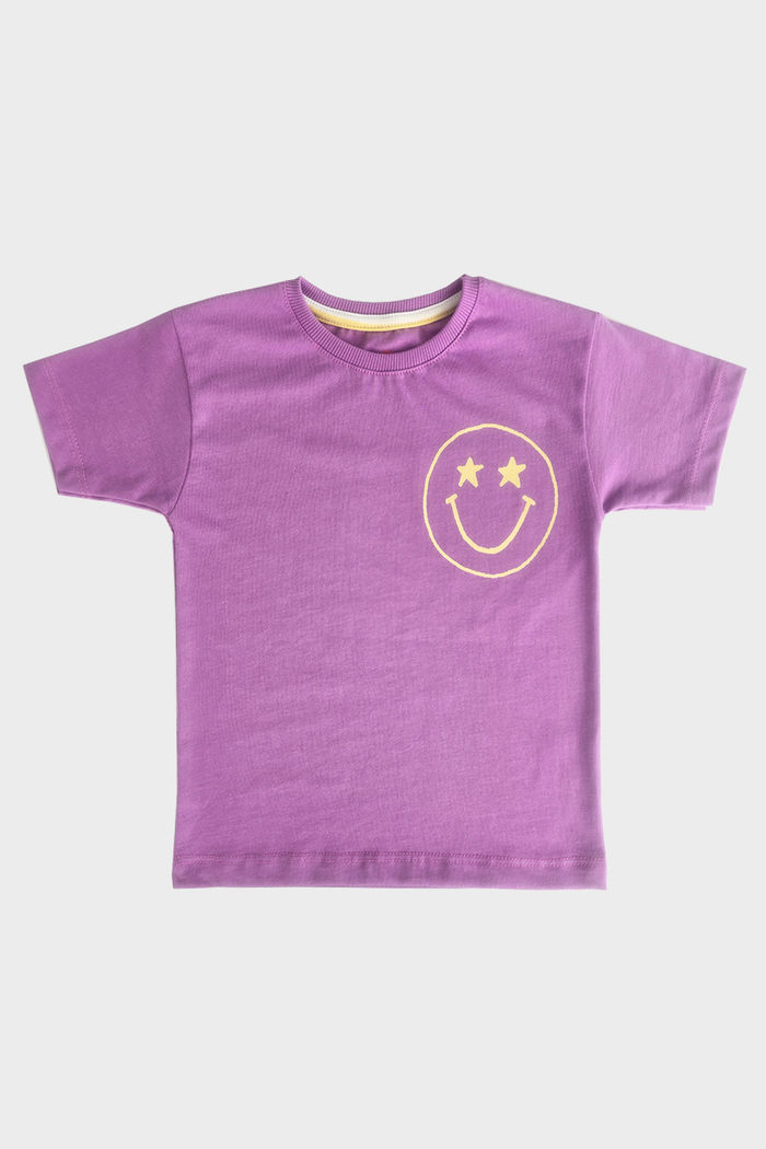 CAMISETA UNISSEX ROXA CARINHAS (SEGUNDA QUALIDADE)