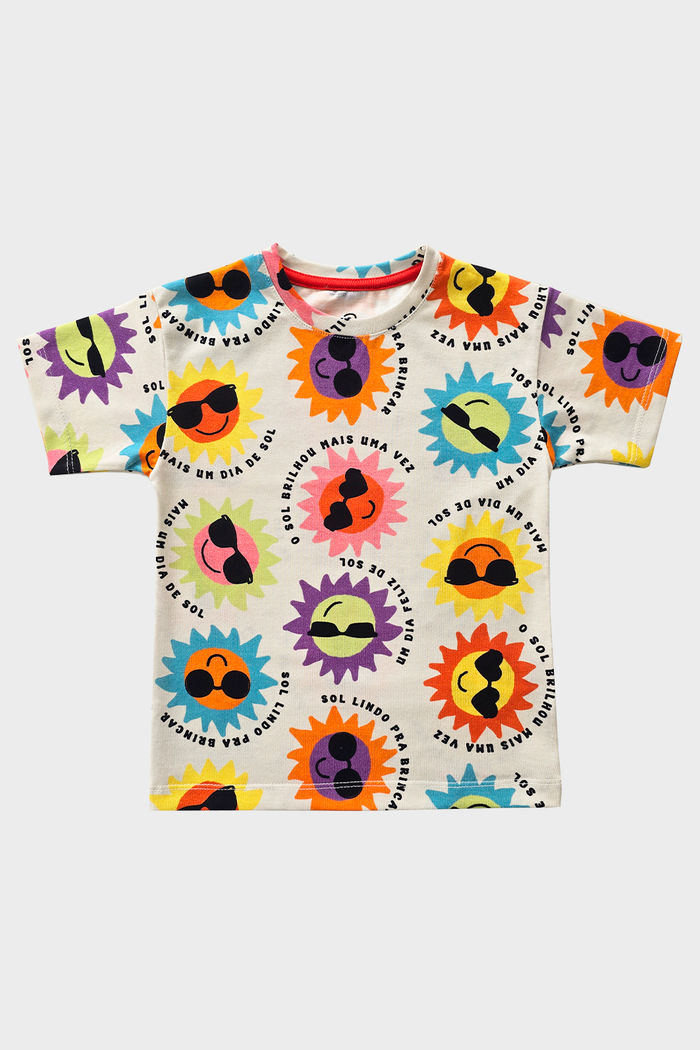 CAMISETA UNISSEX SOL COLORIDO