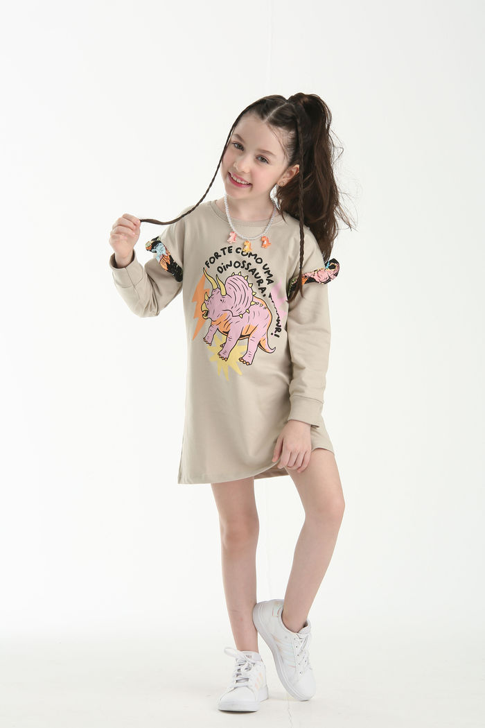 VESTIDO MOLETINHO DINOSSAURA