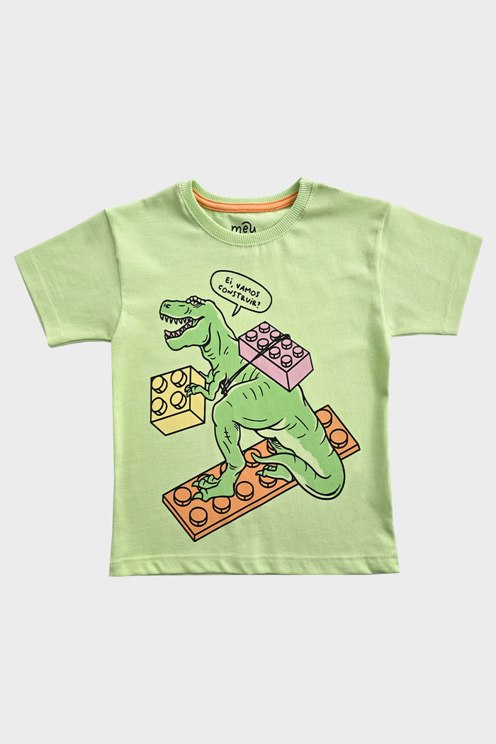 CAMISETA UNISSEX VERDE DINO LEGOSSAURO