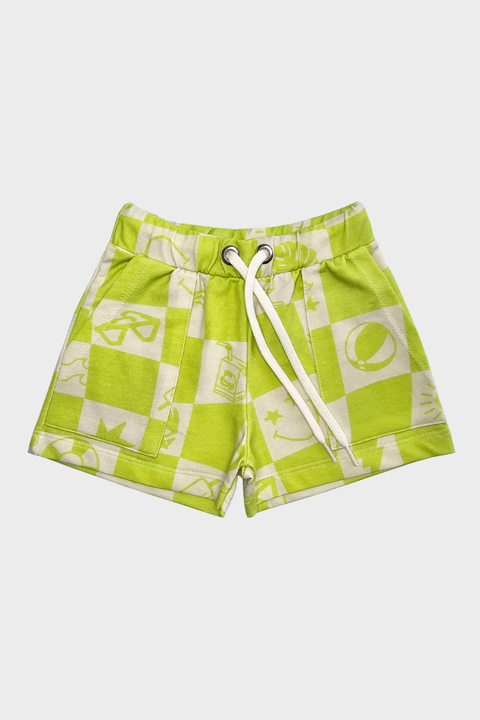 SHORTS UNISSEX QUADRI VERDINHO