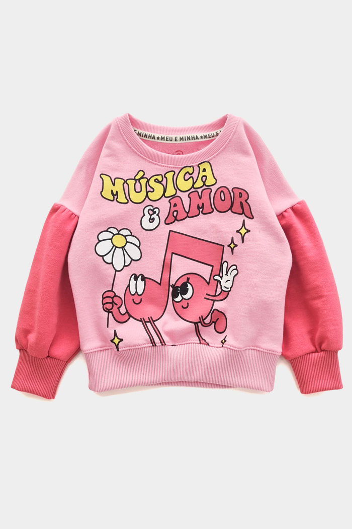 CASACO MENINA MÚSICA E AMOR