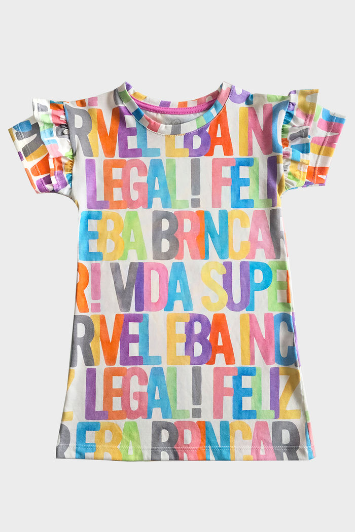 VESTIDO BABADOS FELICIDADE (SEGUNDA QUALIDADE)