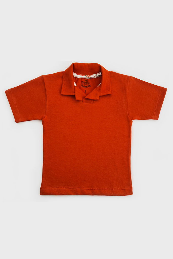 CAMISA COM GOLA TERRACOTA