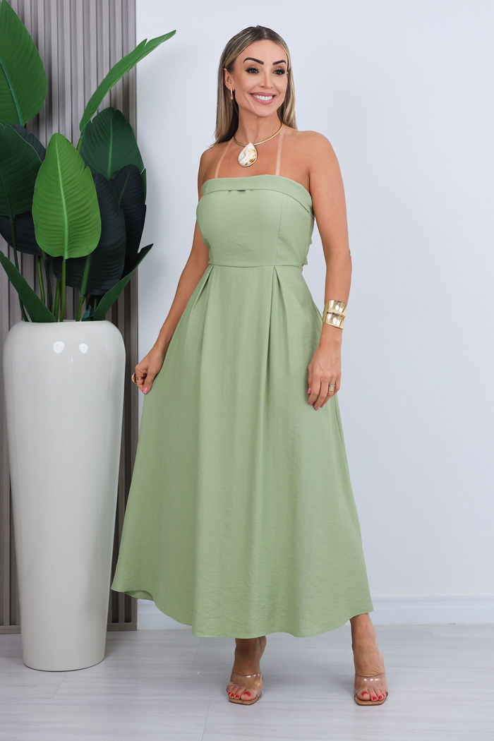 VESTIDO TOMARA QUE CAIA JAQUELINE - MENTA