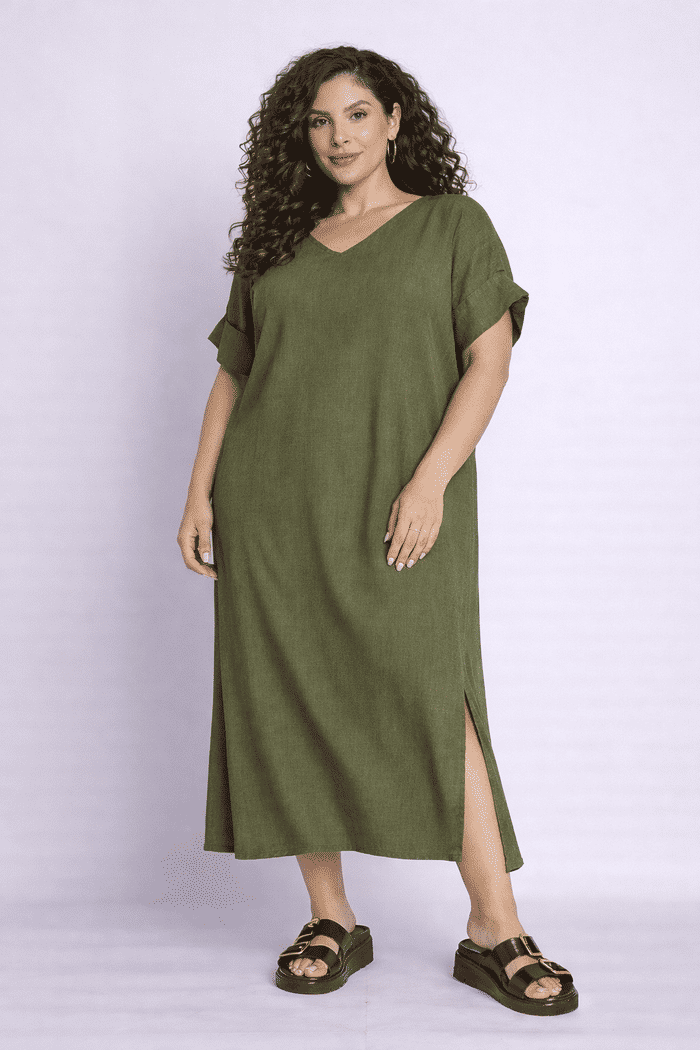 Vestido Elen Folha Seca