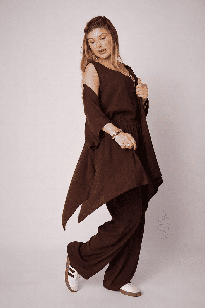 Conjunto Eli Chocolate - 3 Peças