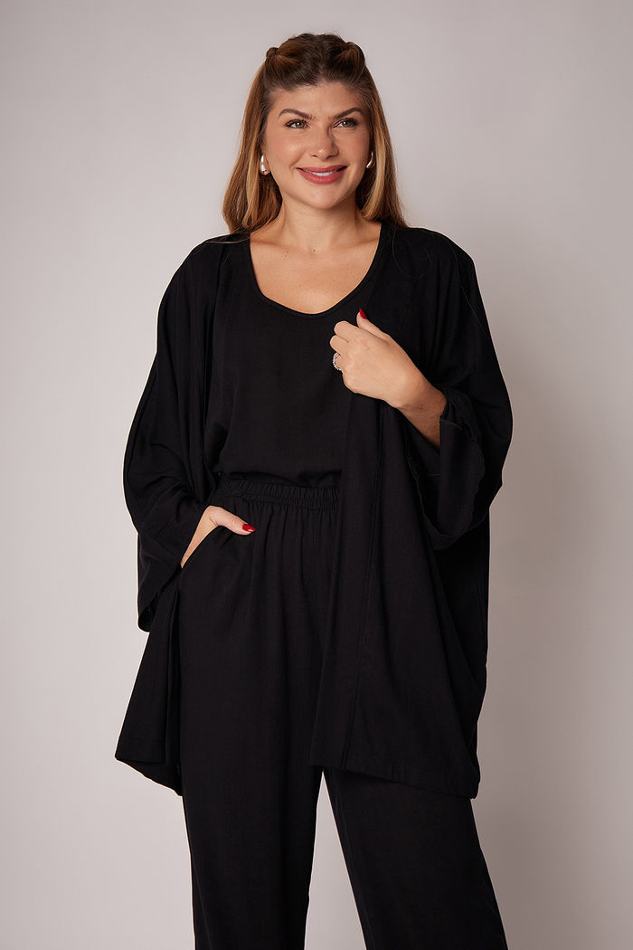 Conjunto Aline Preto - 3 Peças