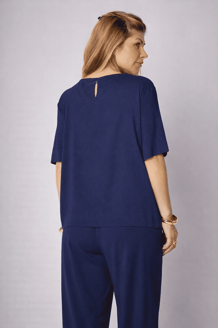 Blusa Chloe Azul Marinho