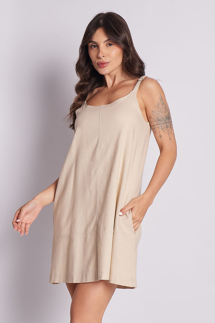 Vestido Cristalia Baunilha