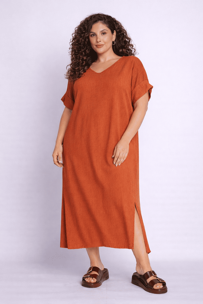 Vestido Elen Terracota