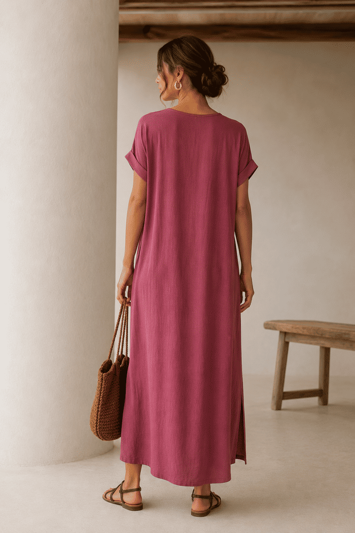 Vestido Elen Framboesa