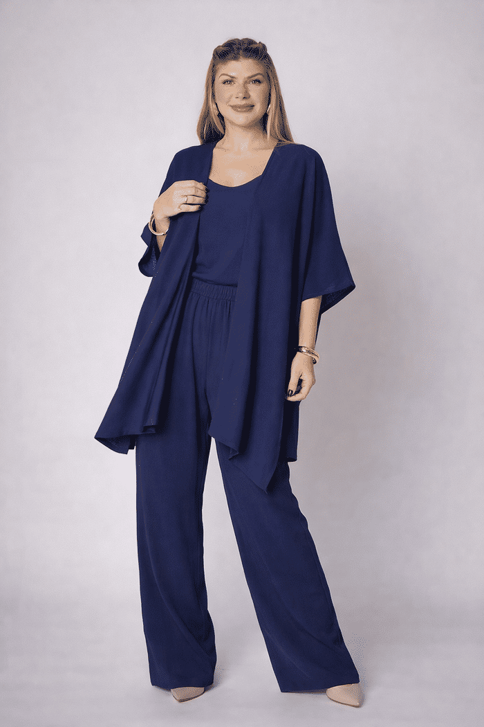 Conjunto Eli Azul Marinho - 3 Peças