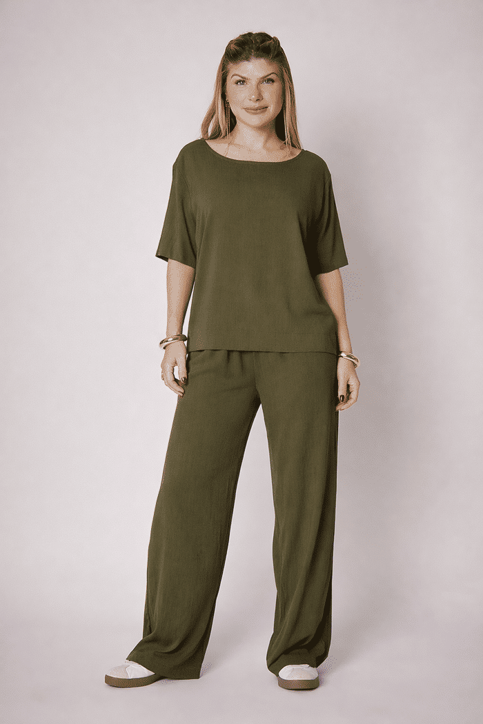 Conjunto Chloe Folha Seca - 2 Peças