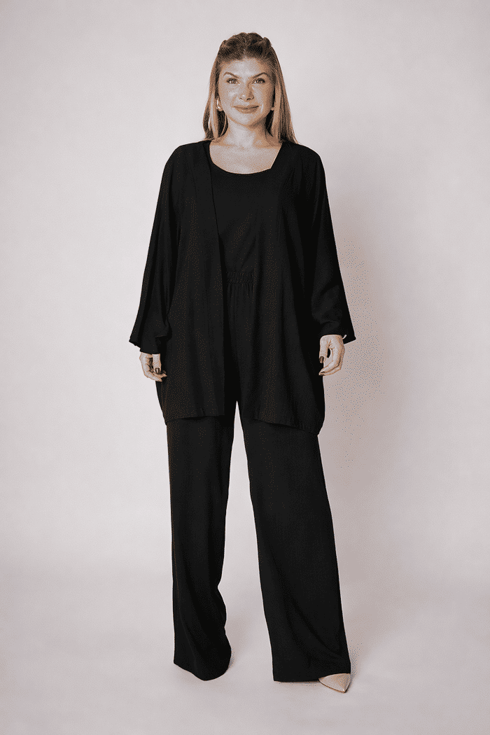 Conjunto Aline Preto - 3 Peças