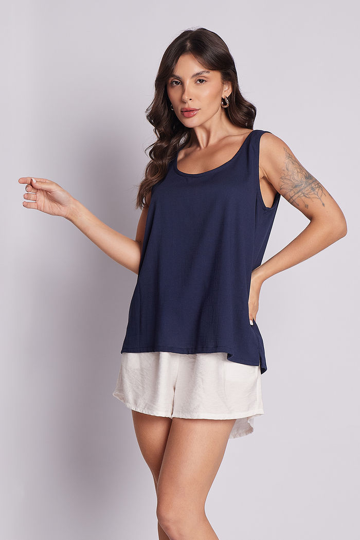 Regata Valentina Azul Marinho