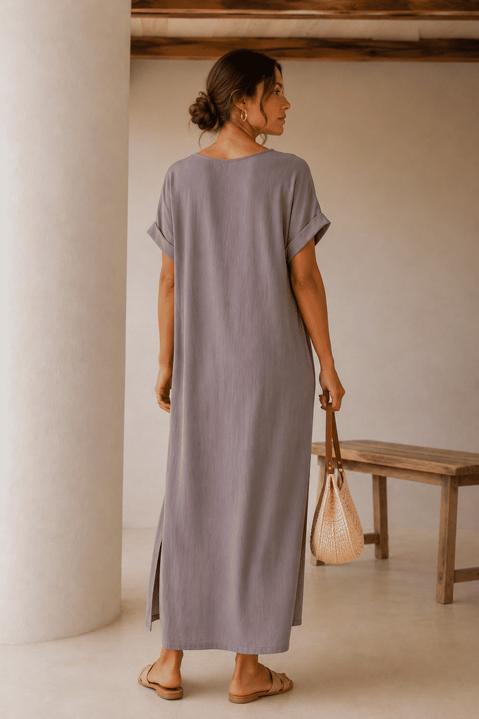 Vestido Elen Cinza Mineral