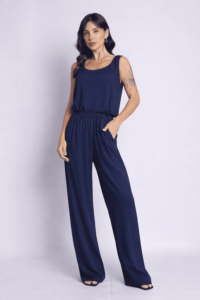 Conjunto Valentina Azul Marinho - 2 Peças