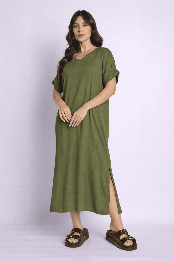 Vestido Elen Folha Seca