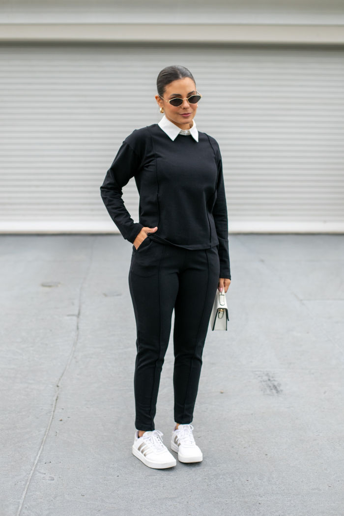 Conjunto de Molecotton Gaby - Preto