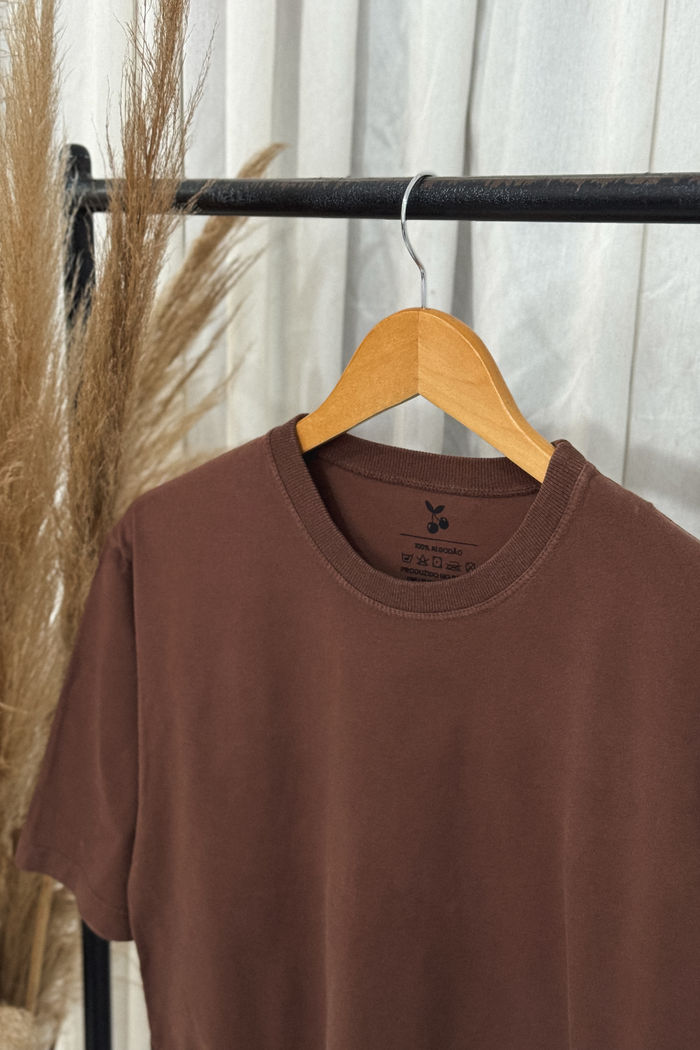 Cropped Oversized - Liso - Marrom