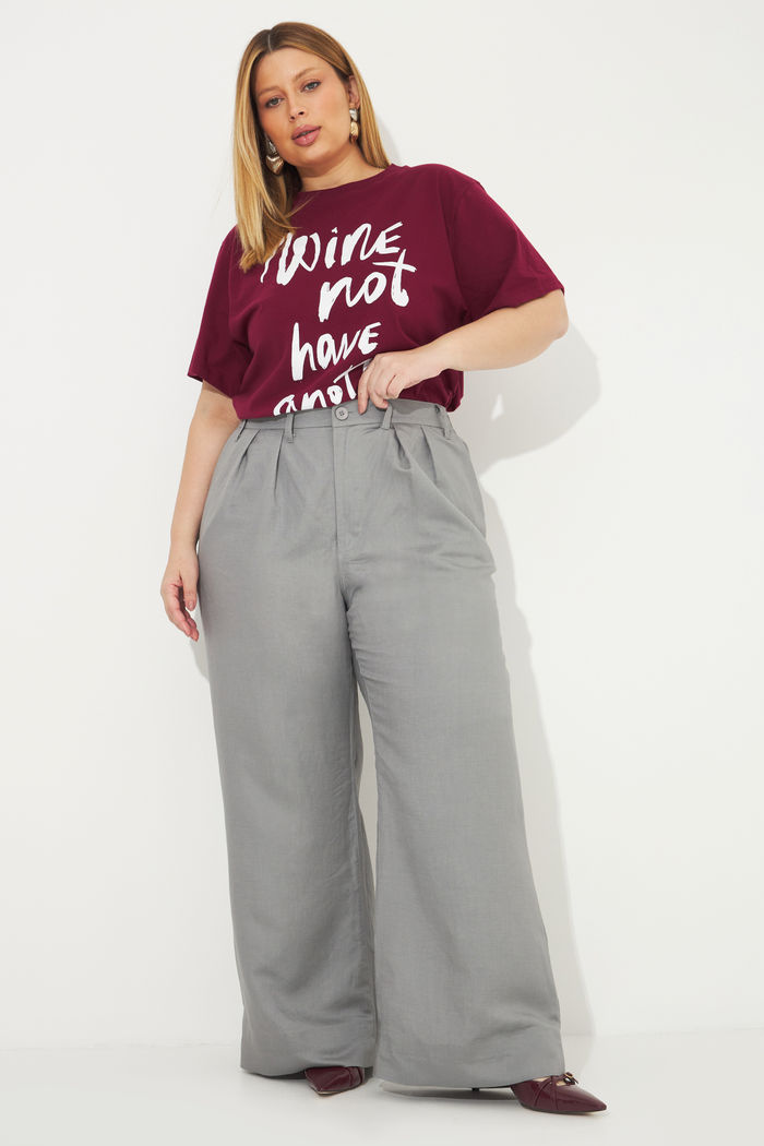 Calça De Alfaiataria Donatella Cinza