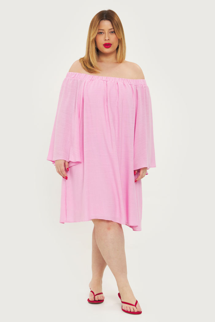 Vestido Ombro A Ombro Carolina Rosa