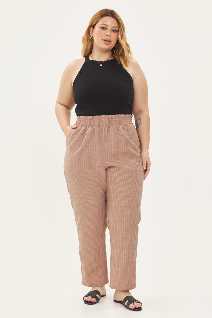 Calça Clochard Afrodite Camel Listrada