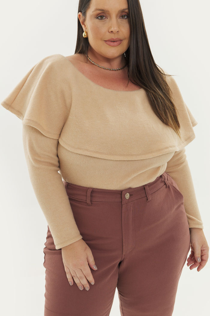 BLUSA COM BABADO MONIQUE