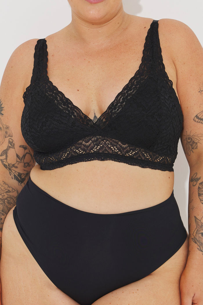 Top De Renda Barbie Preto