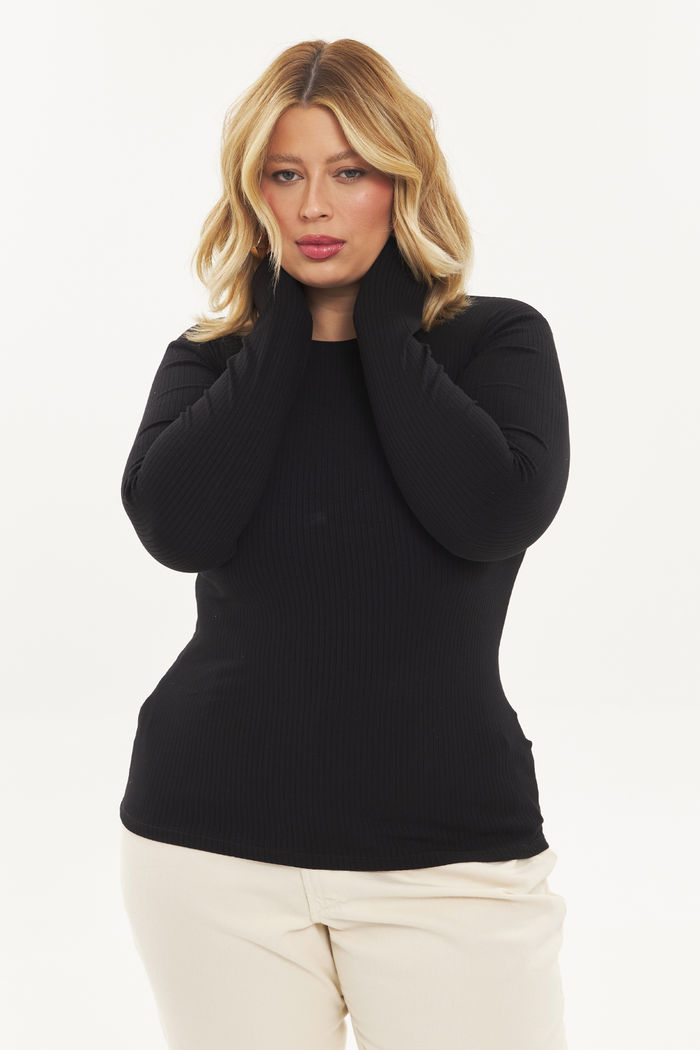 Blusa Manga Longa Maju Preto