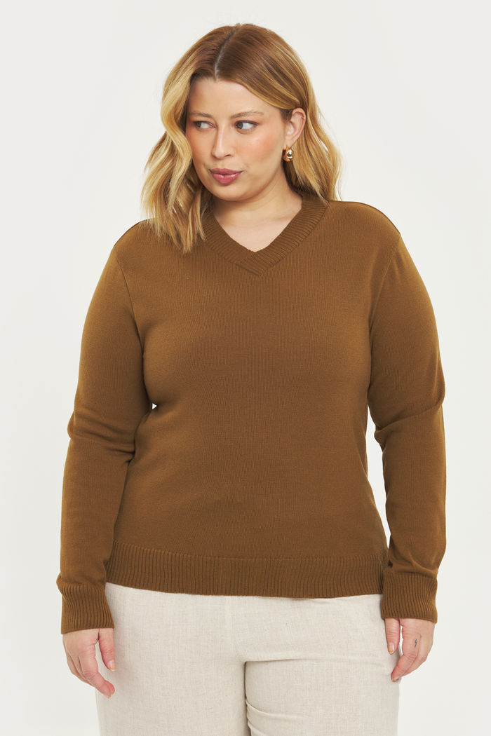 Blusa Manga Longa Tricô Alice Couro