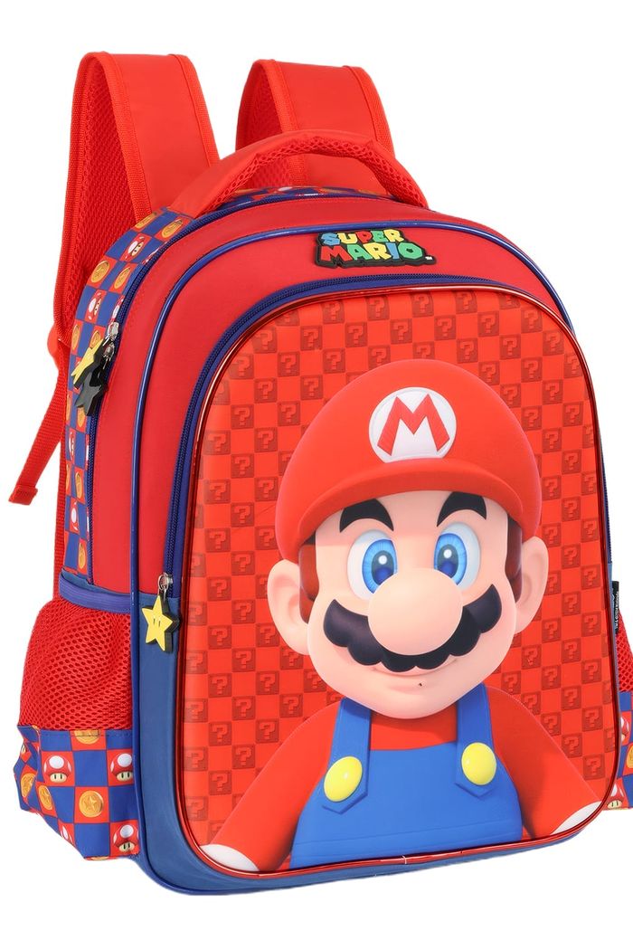 Mochila Escolar Infantil Super Mario
