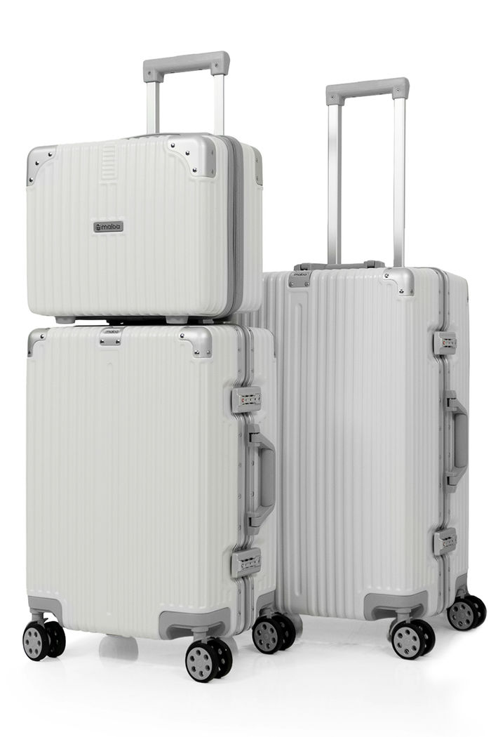 Kit de Viagem com 3 Peças Policarbonato ABS Noruega Maloa Branco