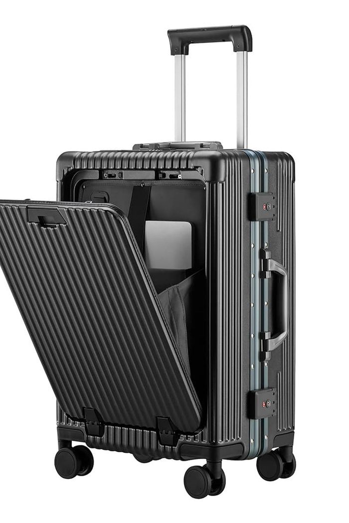 Mala de Viagem Pequena de Bordo em Policarbonato Suécia Maloa Preto