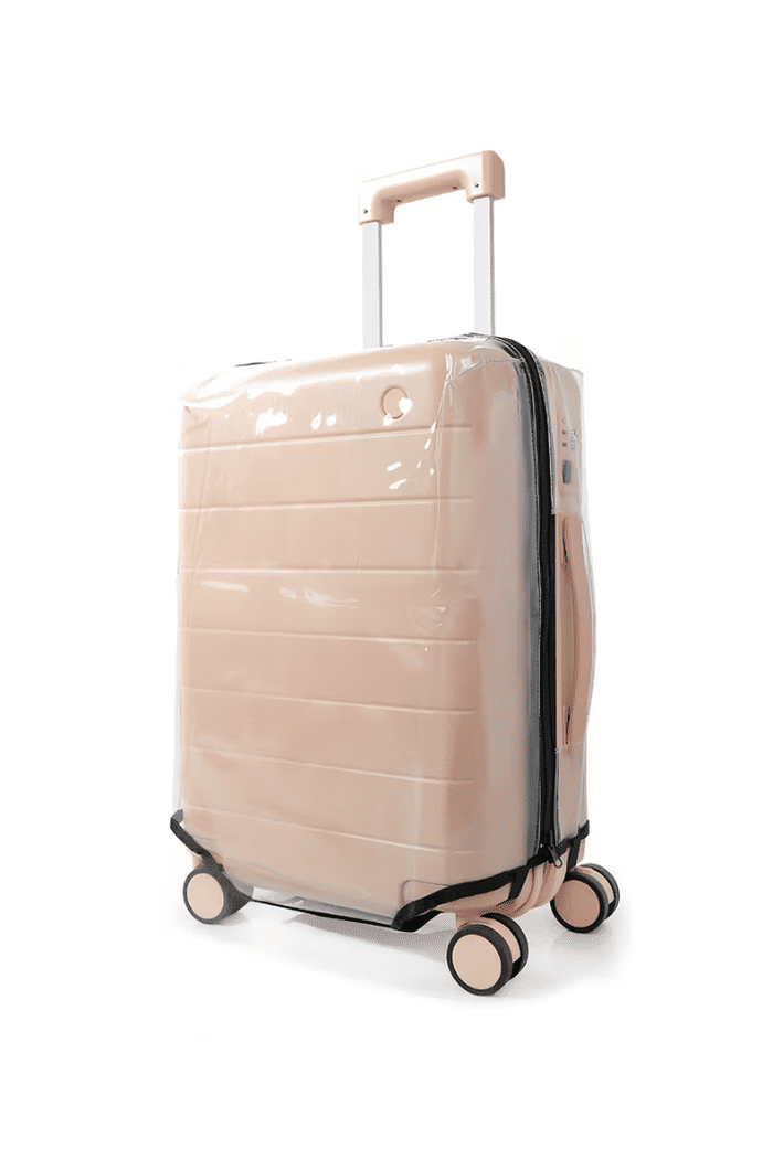 Capa de Mala Maloa Alça Tradicional Transparente Preto M- 23 kg