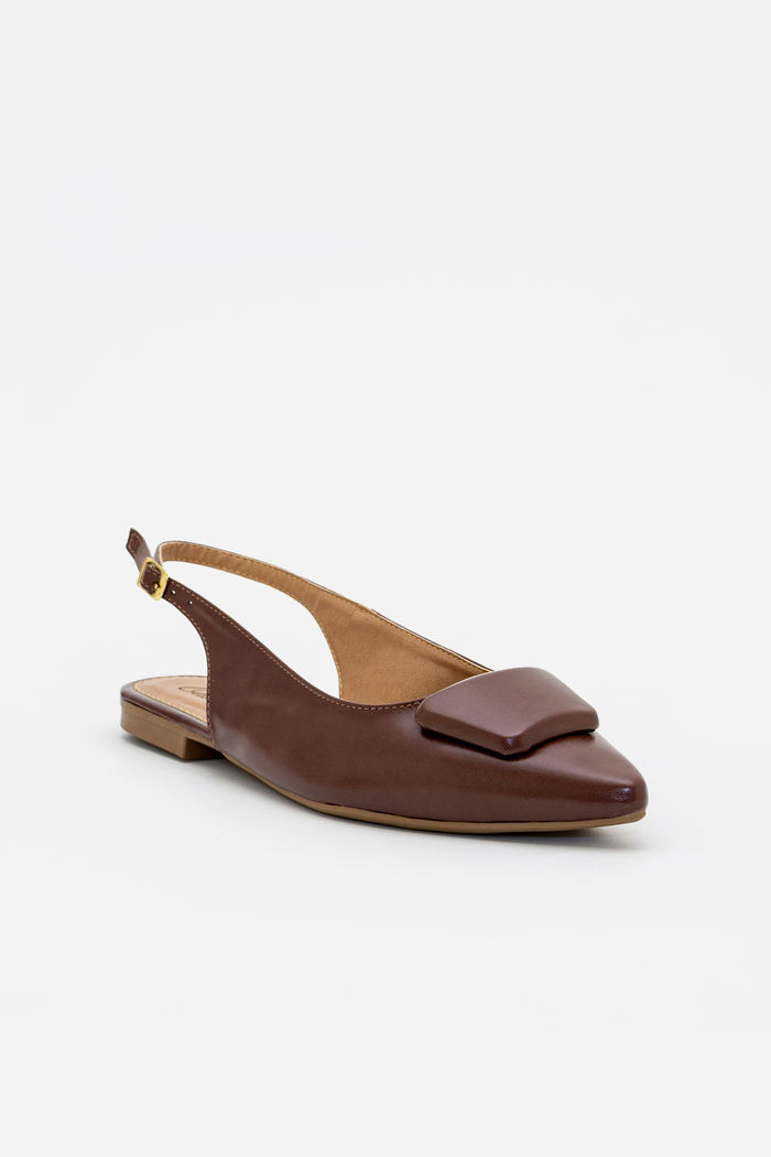 Chanel Rasteiro com Enfeite Café