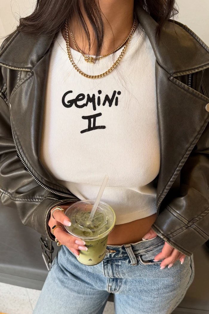 baby tee cropped zodiac gemini mundo lolita