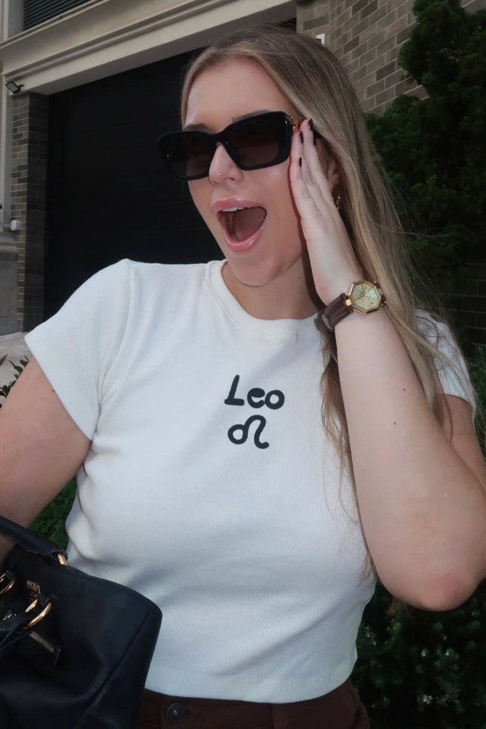 baby tee cropped zodiac leo mundo lolita