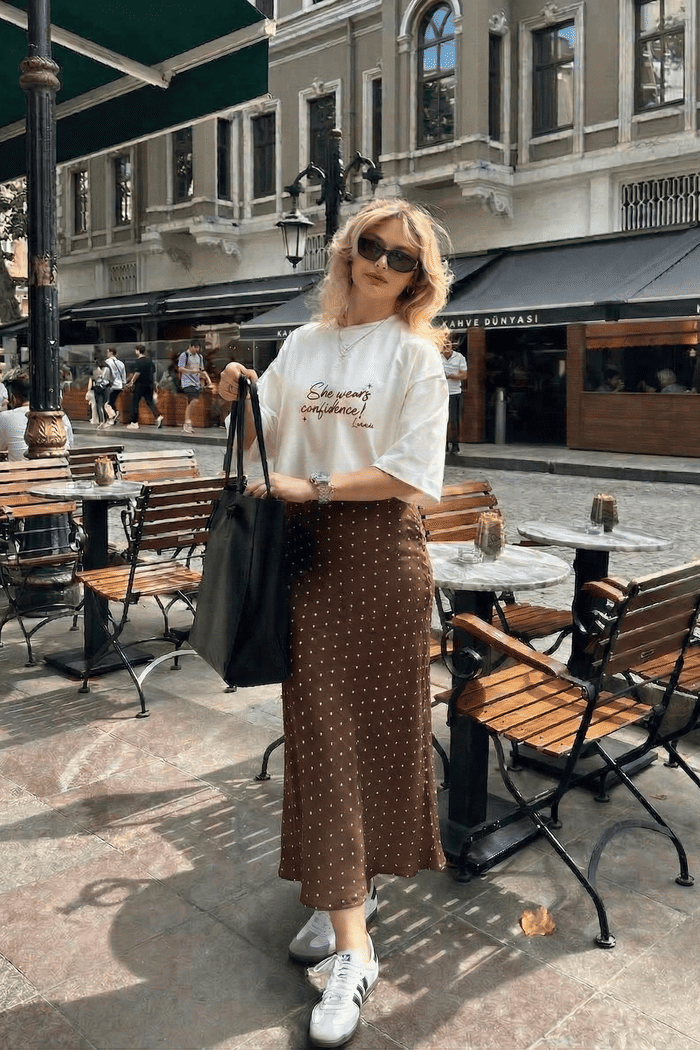 SAIA MIDI - POÁ PEQUENO MARROM