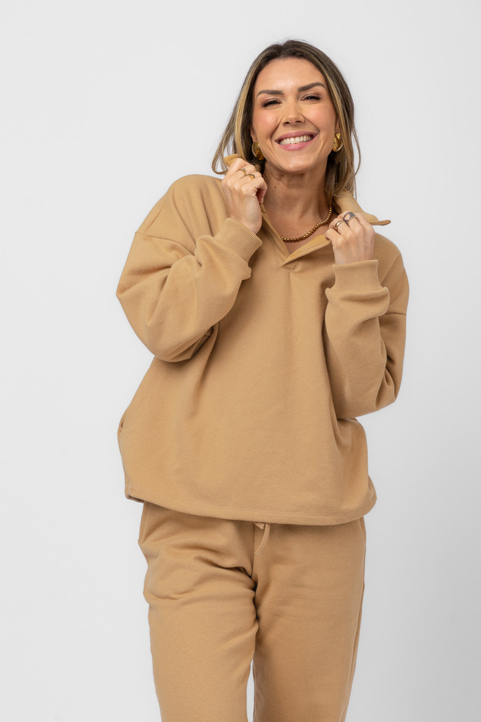 MOLETOM HANNOVER DOCE DE LEITE - CAMURÇA TOUCH